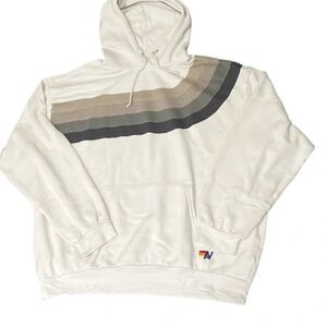 Aviator Nation white Hoodie stripes 2025 design